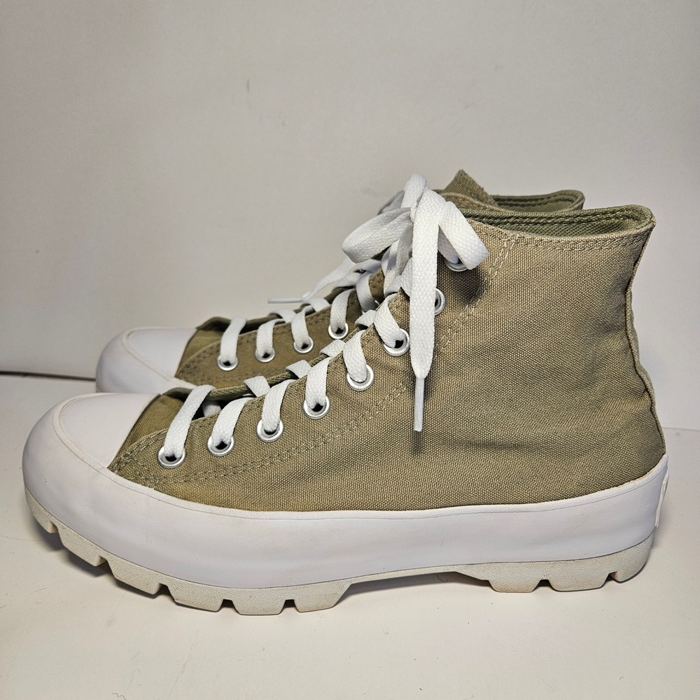 Converse Chuck Taylor All Star Lugged High Top Olive Green Canvas Womens 9
